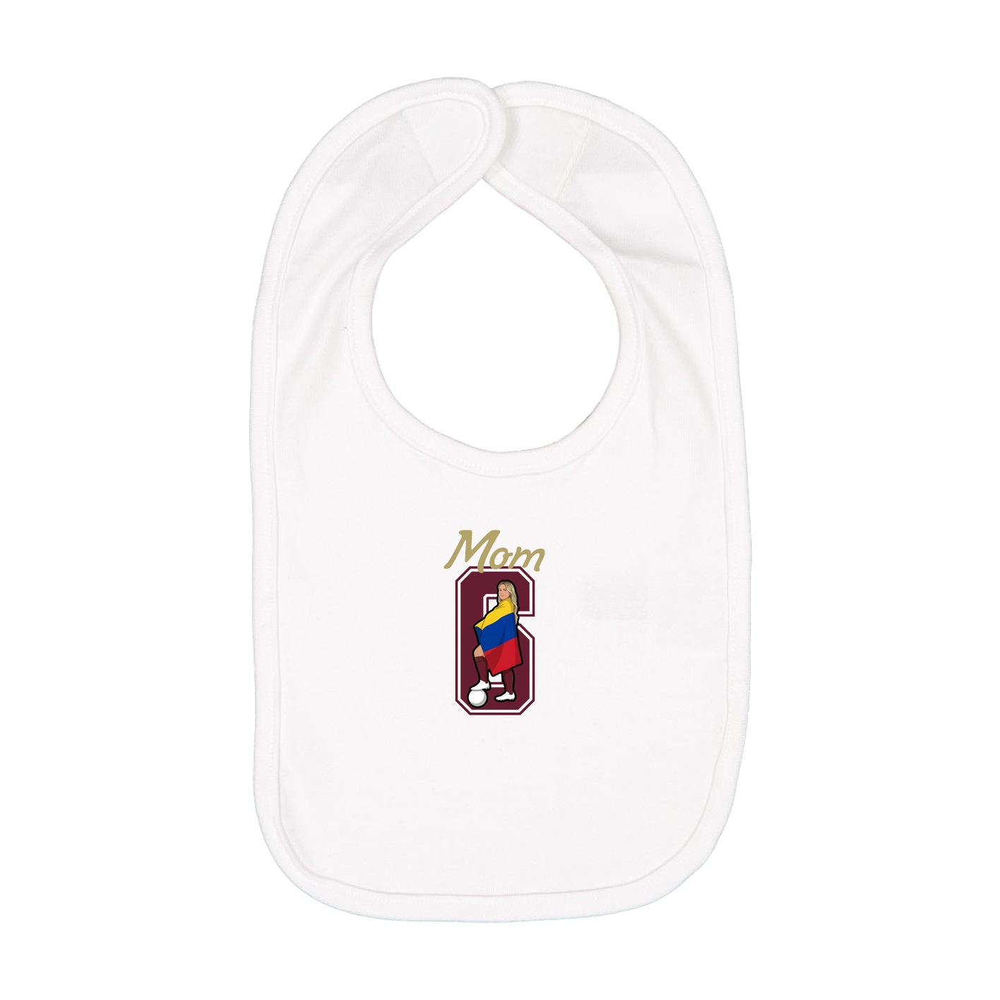 Infant Bib — Mothers Day Shirsey in White