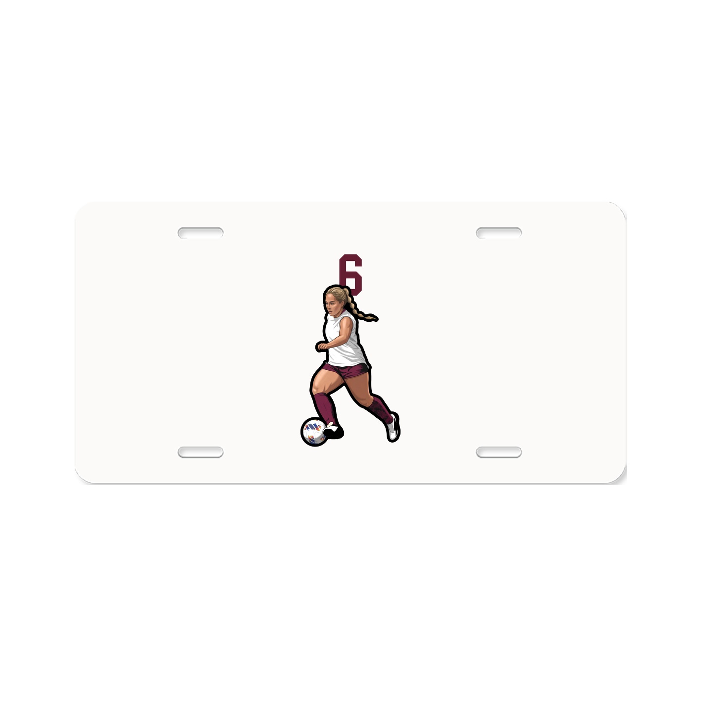License Plate — Number Top in Classic