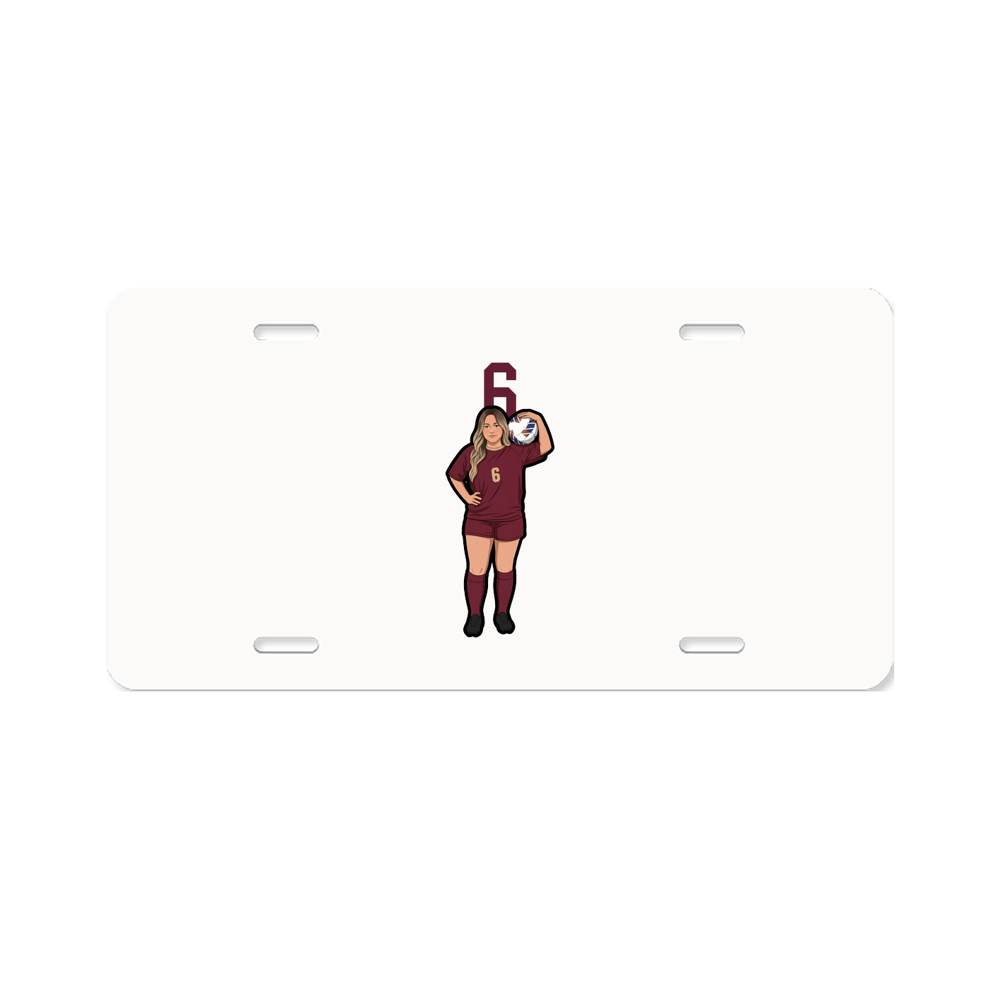 License Plate — Number Top in Classic