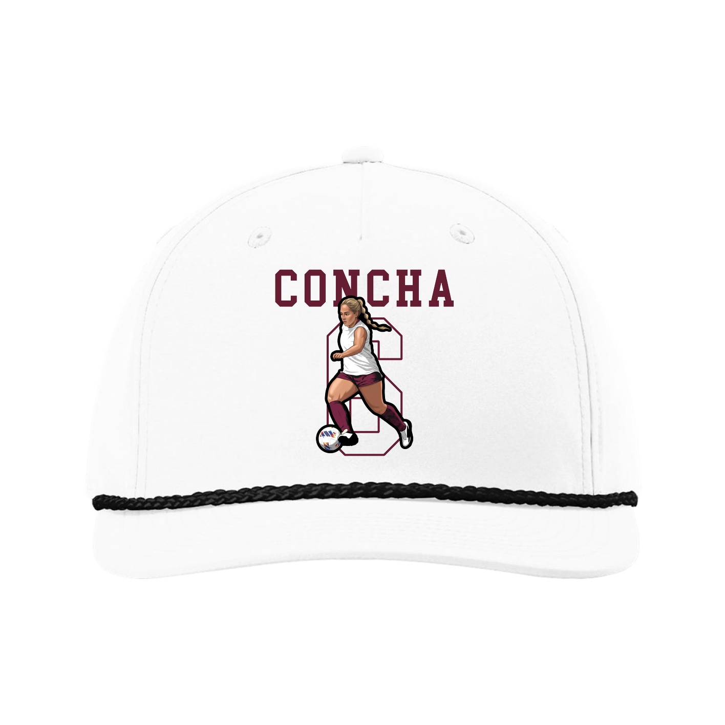 Five-Panel Classic Rope Cap — Shirsey in White