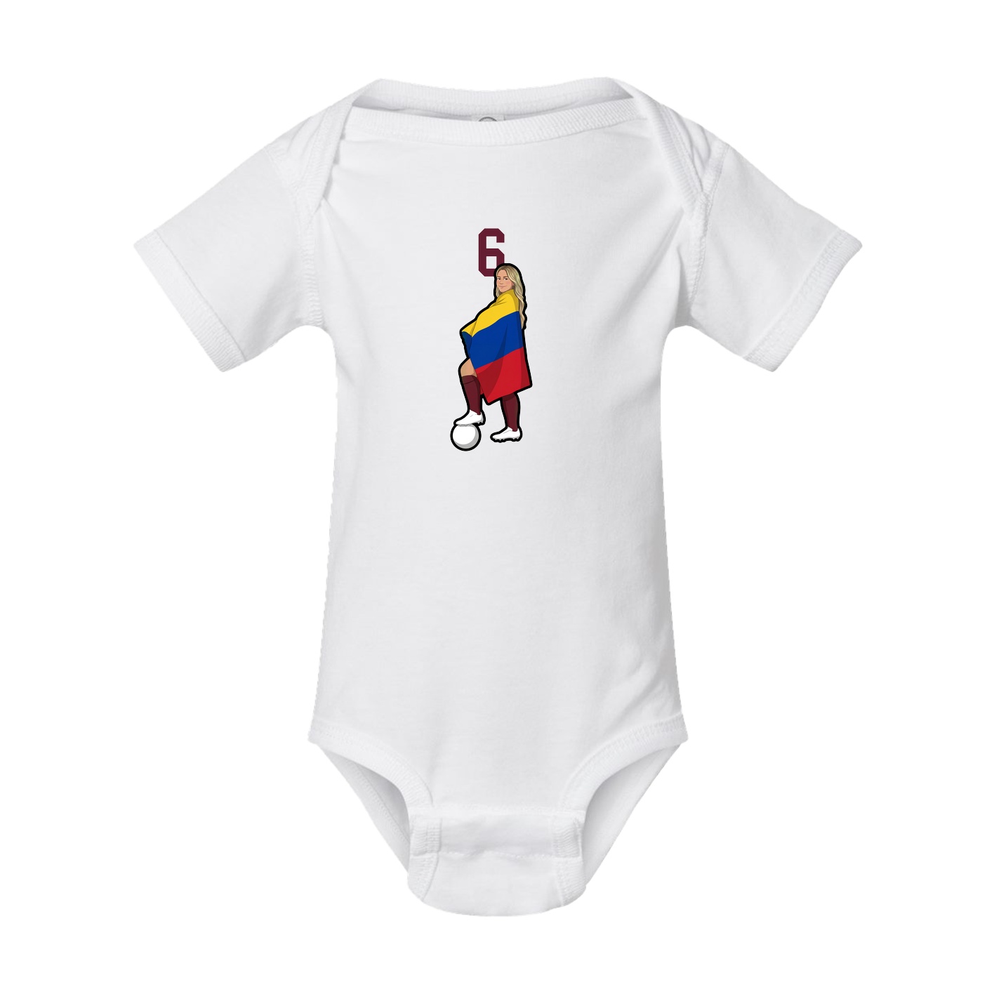 Baby Onesie — Number Top in White
