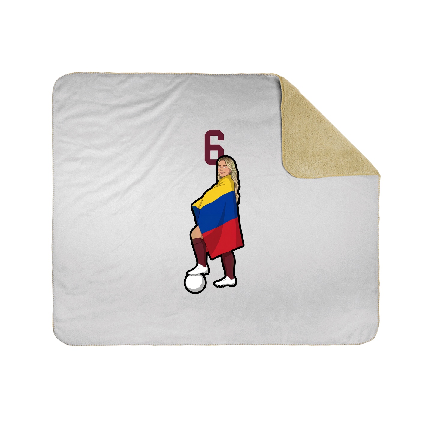 Throw Blanket — Number Top in White