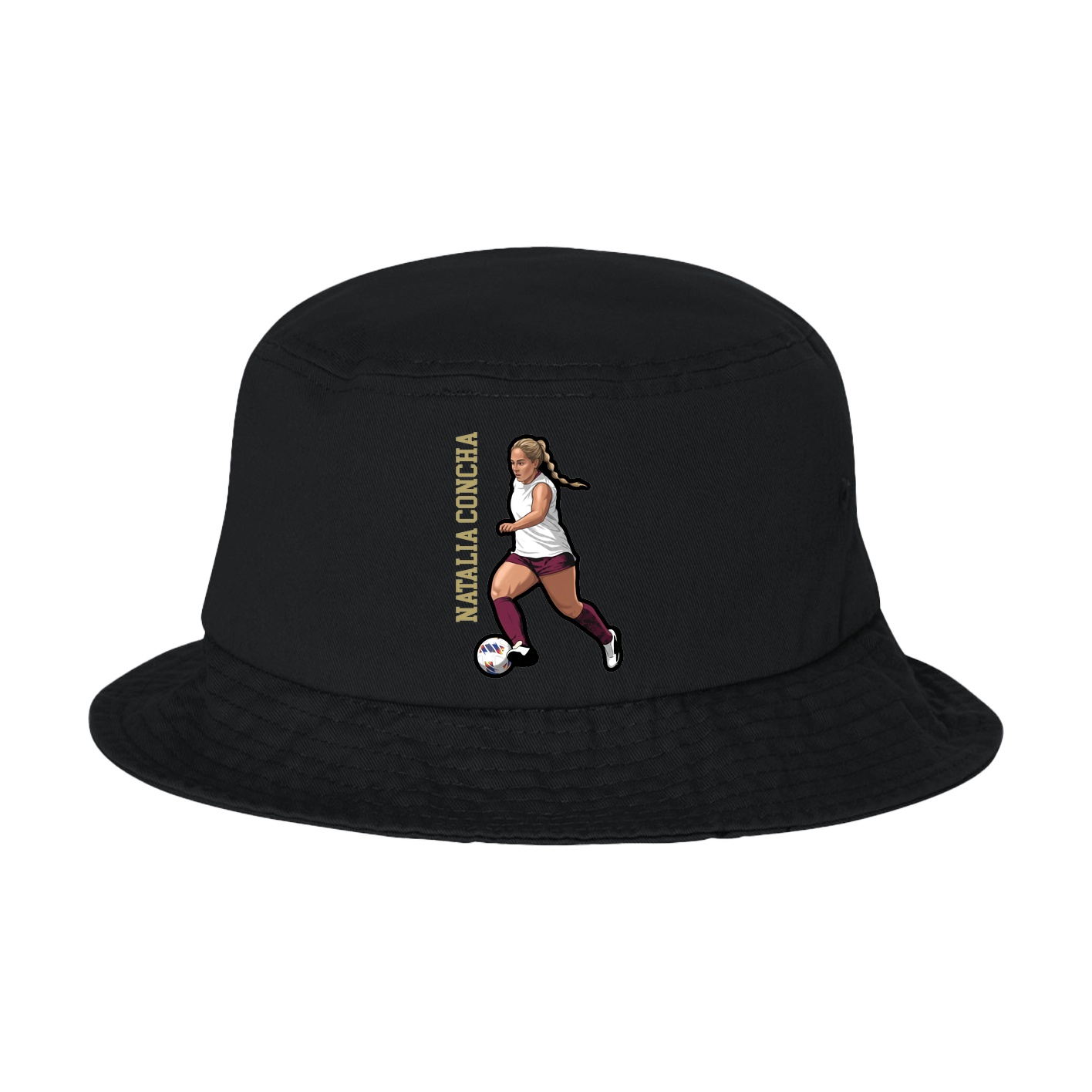 Bucket Cap — Name Vertical in Black