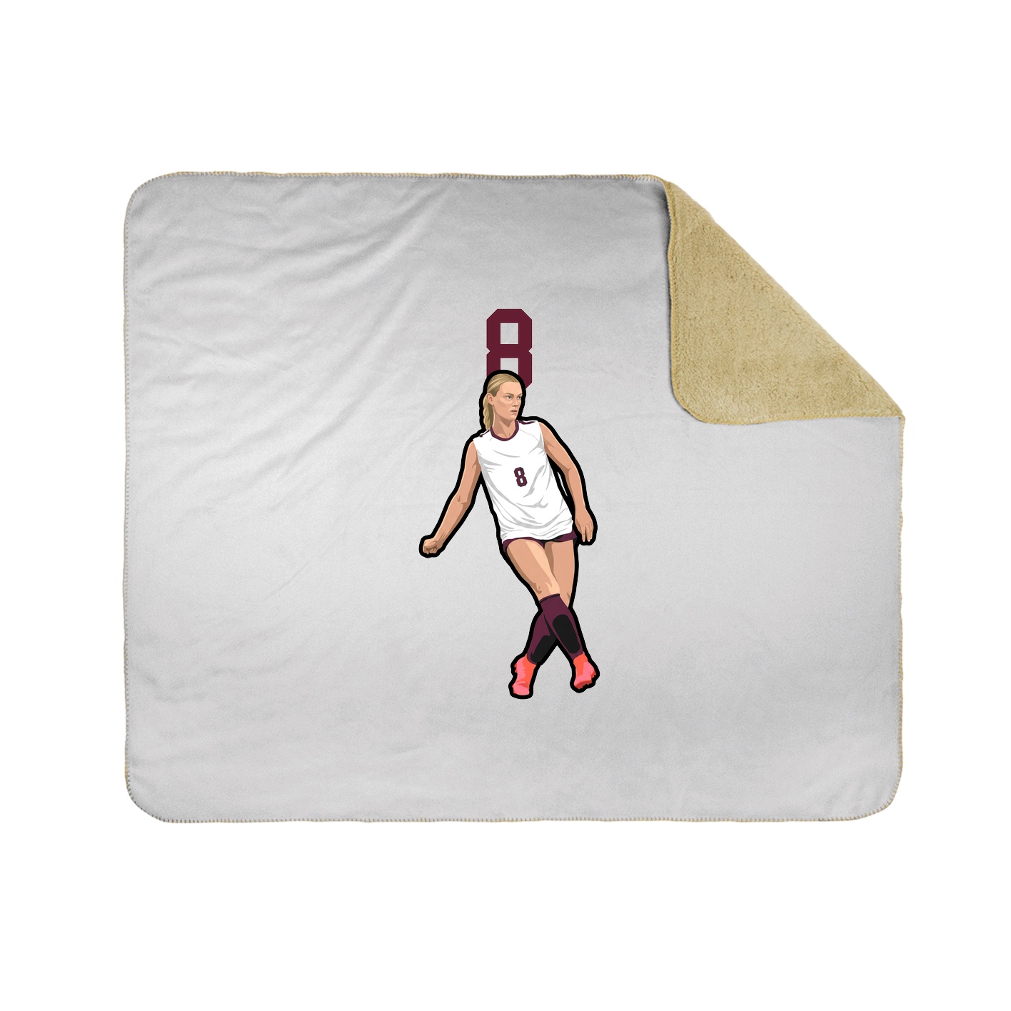Throw Blanket — Number Top in White