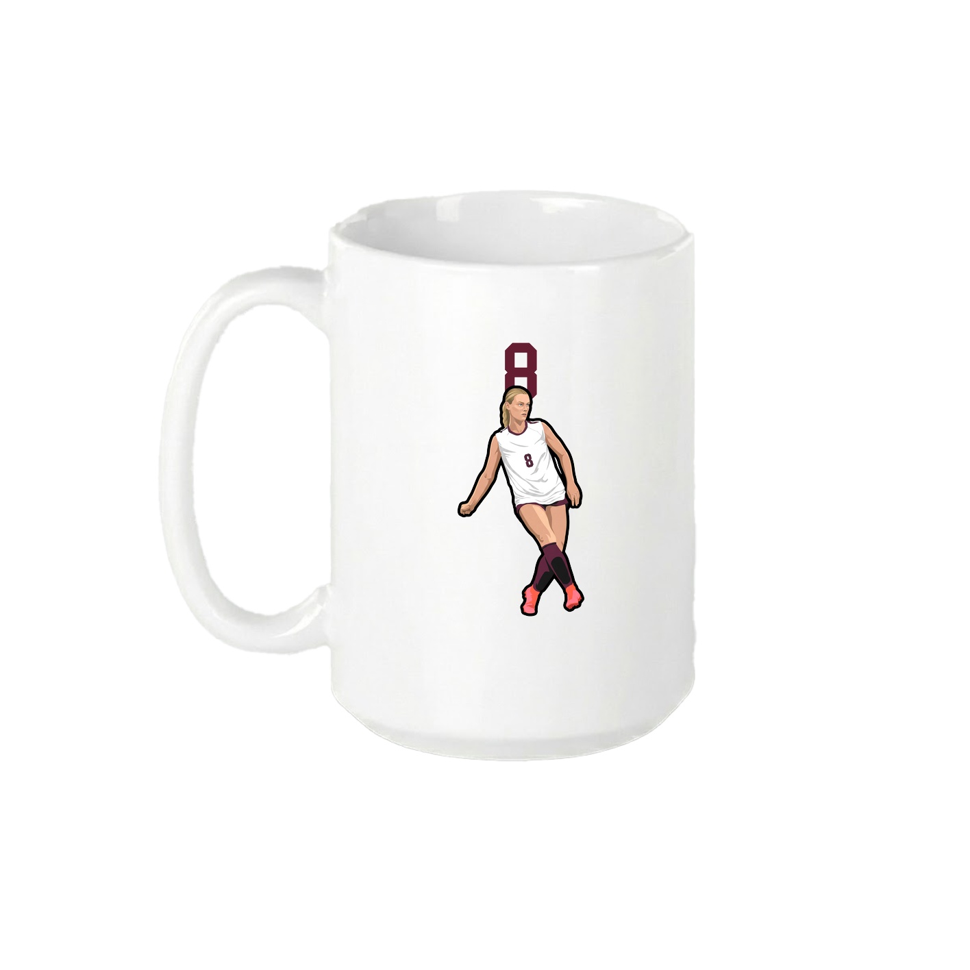 15oz Coffee Mug — Number Top in White