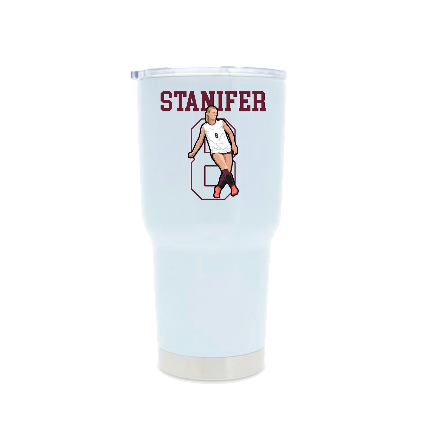 30oz Stainless Steel Tumbler — Shirsey in White