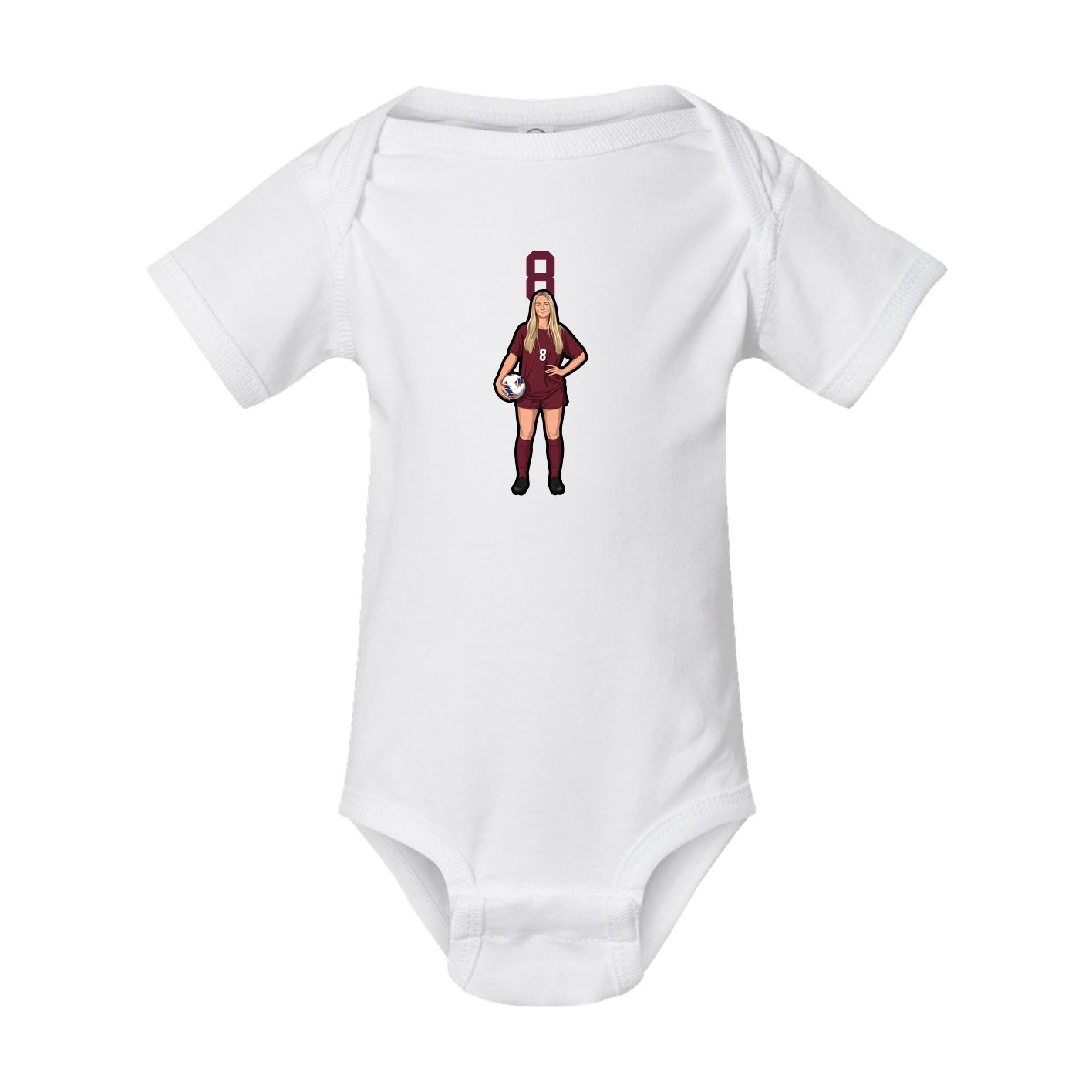 Baby Onesie — Number Top in White