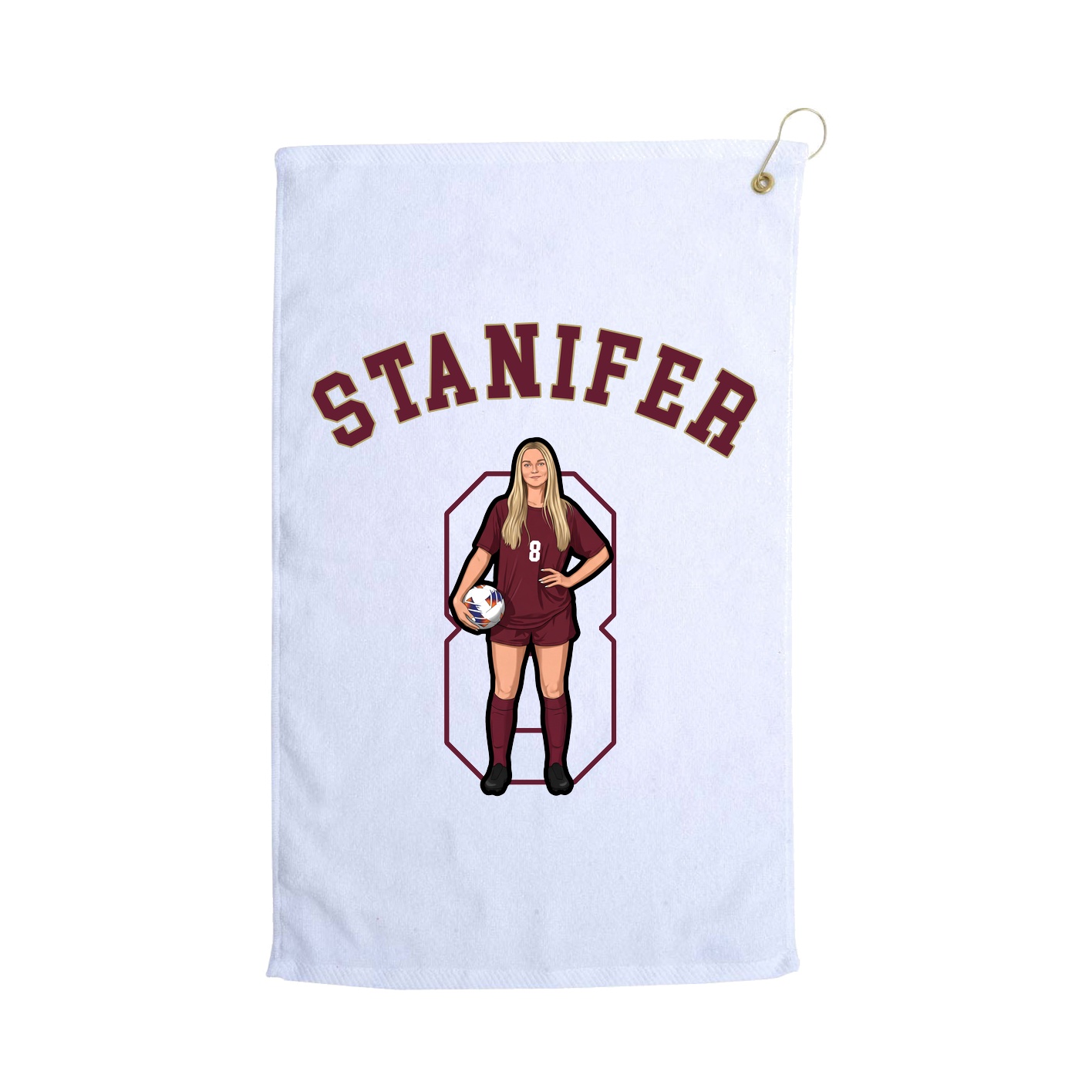 Golf Towel — Shirsey Arch in White