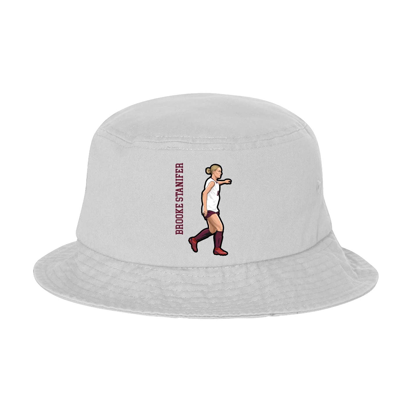 Bucket Cap — Name Vertical in White