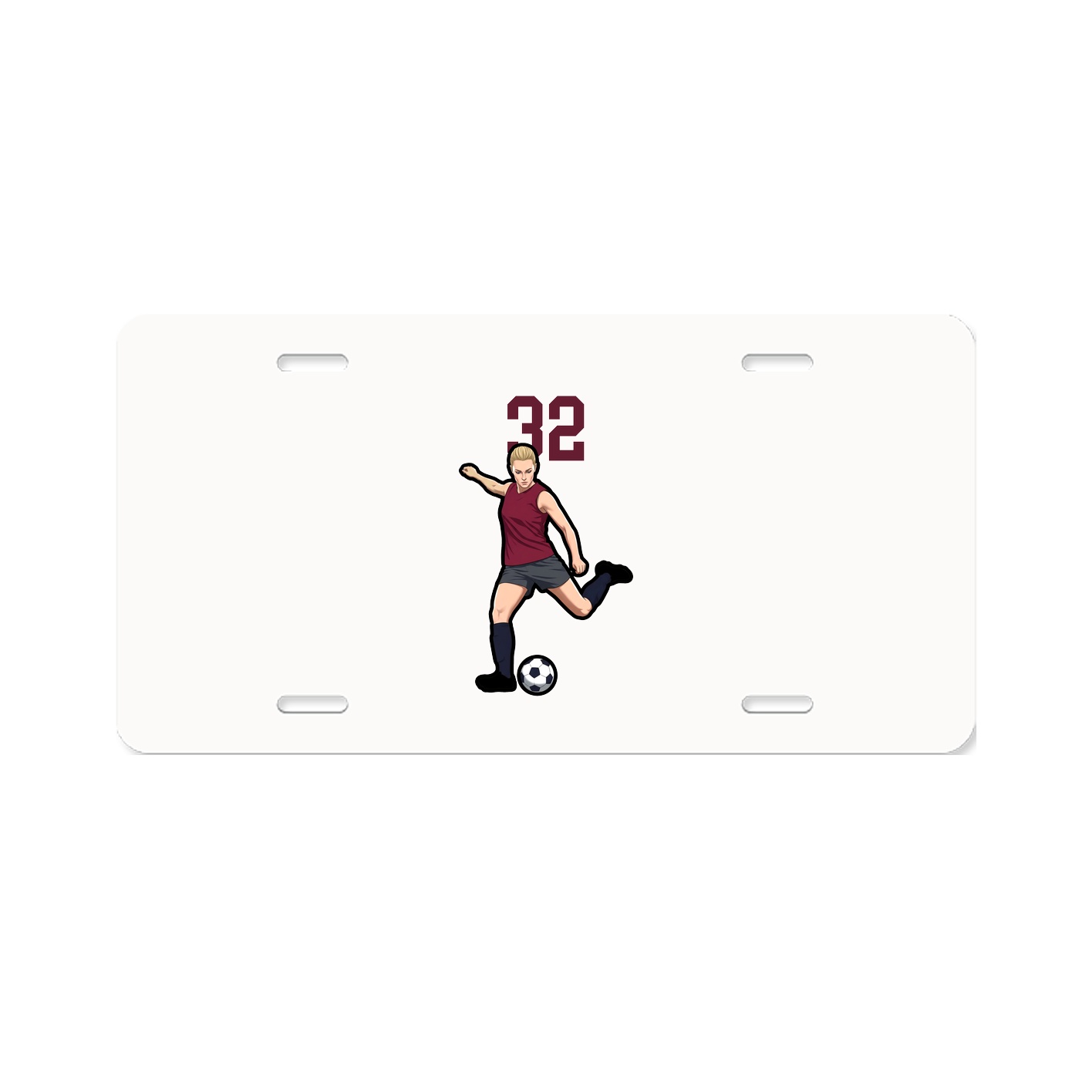 License Plate — Number Top in Classic