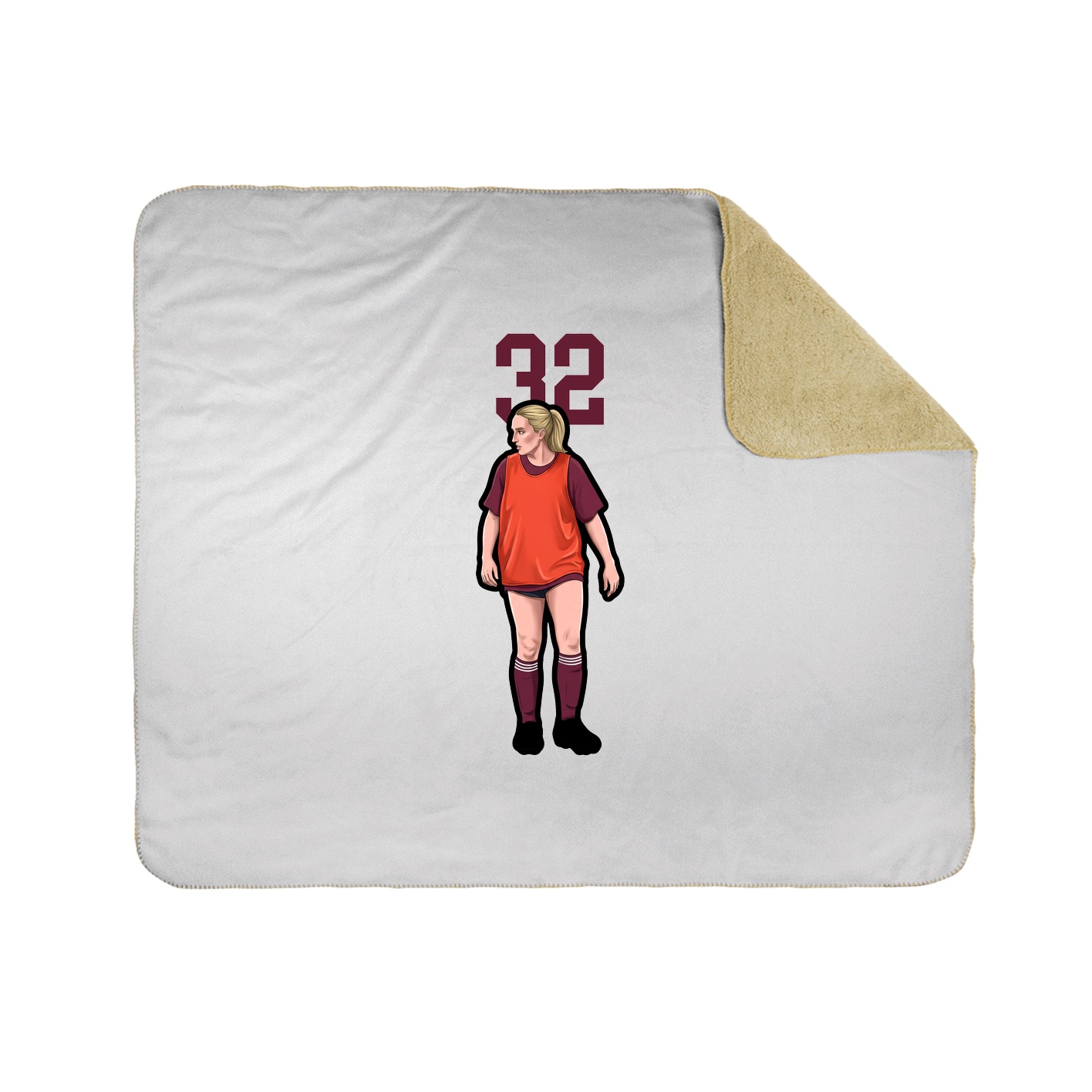 Throw Blanket — Number Top in White
