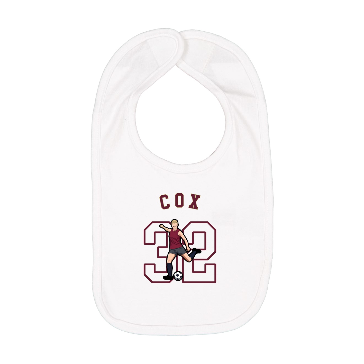 Infant Bib — Shirsey Arch in White