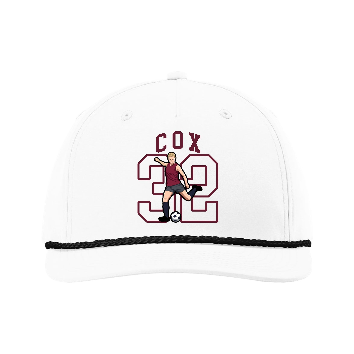 Five-Panel Classic Rope Cap — Shirsey in White