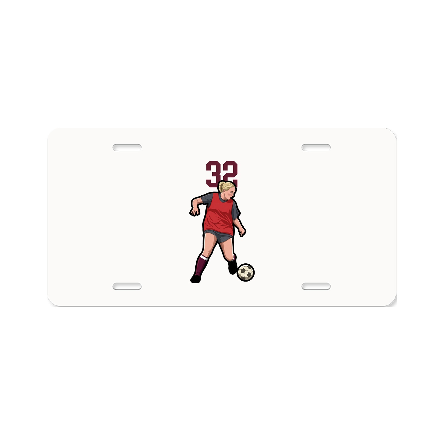License Plate — Number Top in Classic