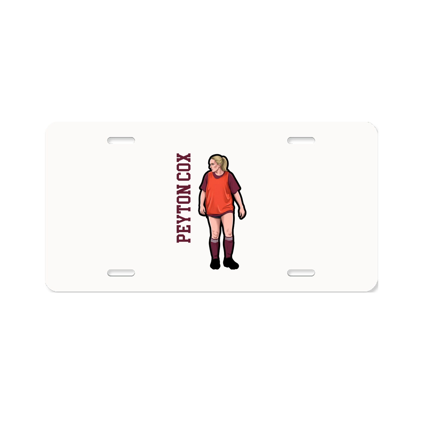 License Plate — Name Vertical in Classic