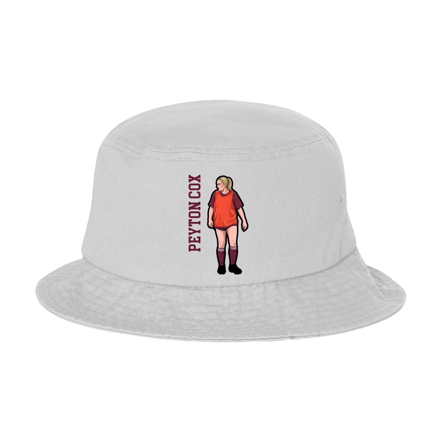 Bucket Cap — Name Vertical in White