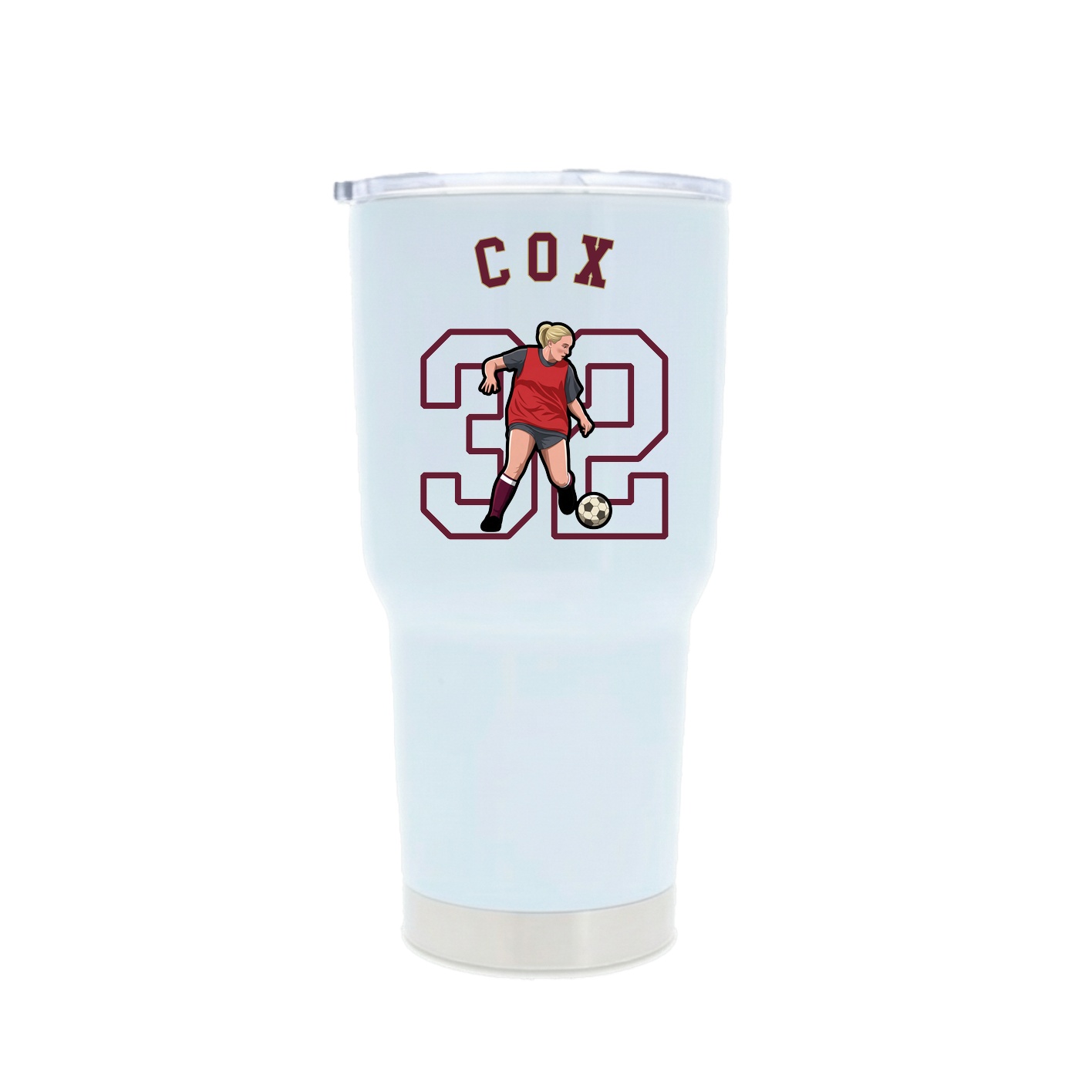 30oz Stainless Steel Tumbler — Shirsey Arch in White