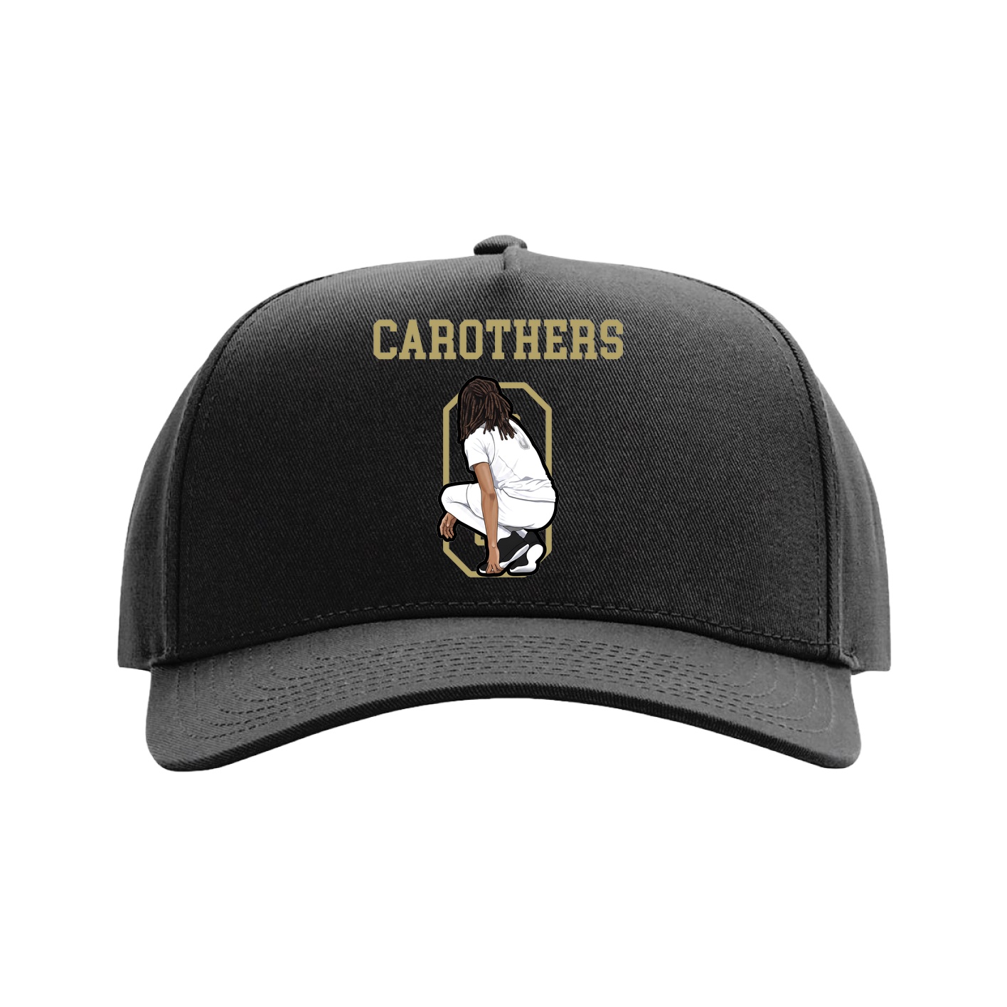 Full Fabric Five-Panel Champ Cap — Shirsey in Black
