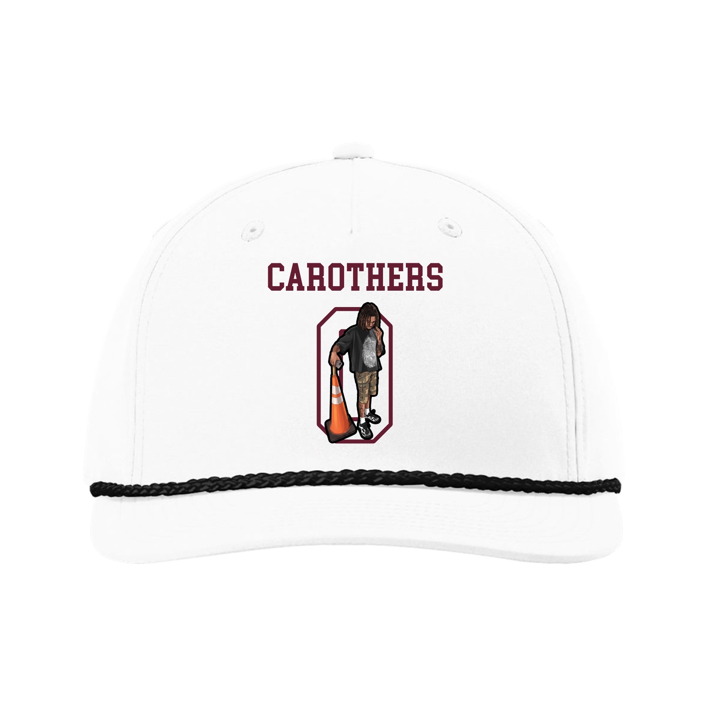 Five-Panel Classic Rope Cap — Shirsey in White