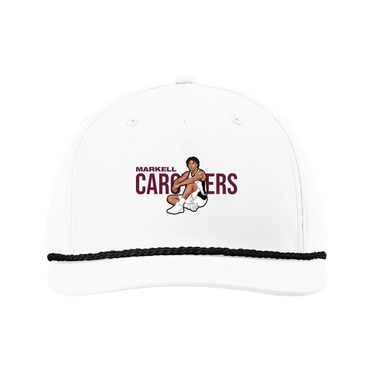 Five-Panel Classic Rope Cap — Player Name in White