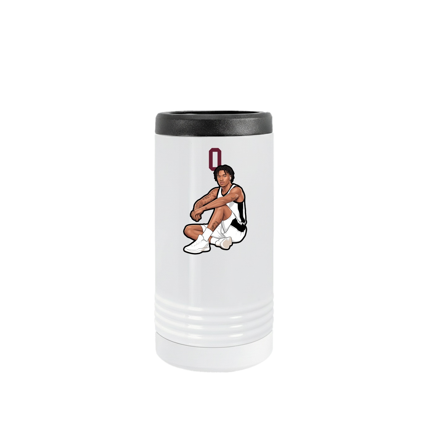 Slim Beverage Holder — Number Top in White