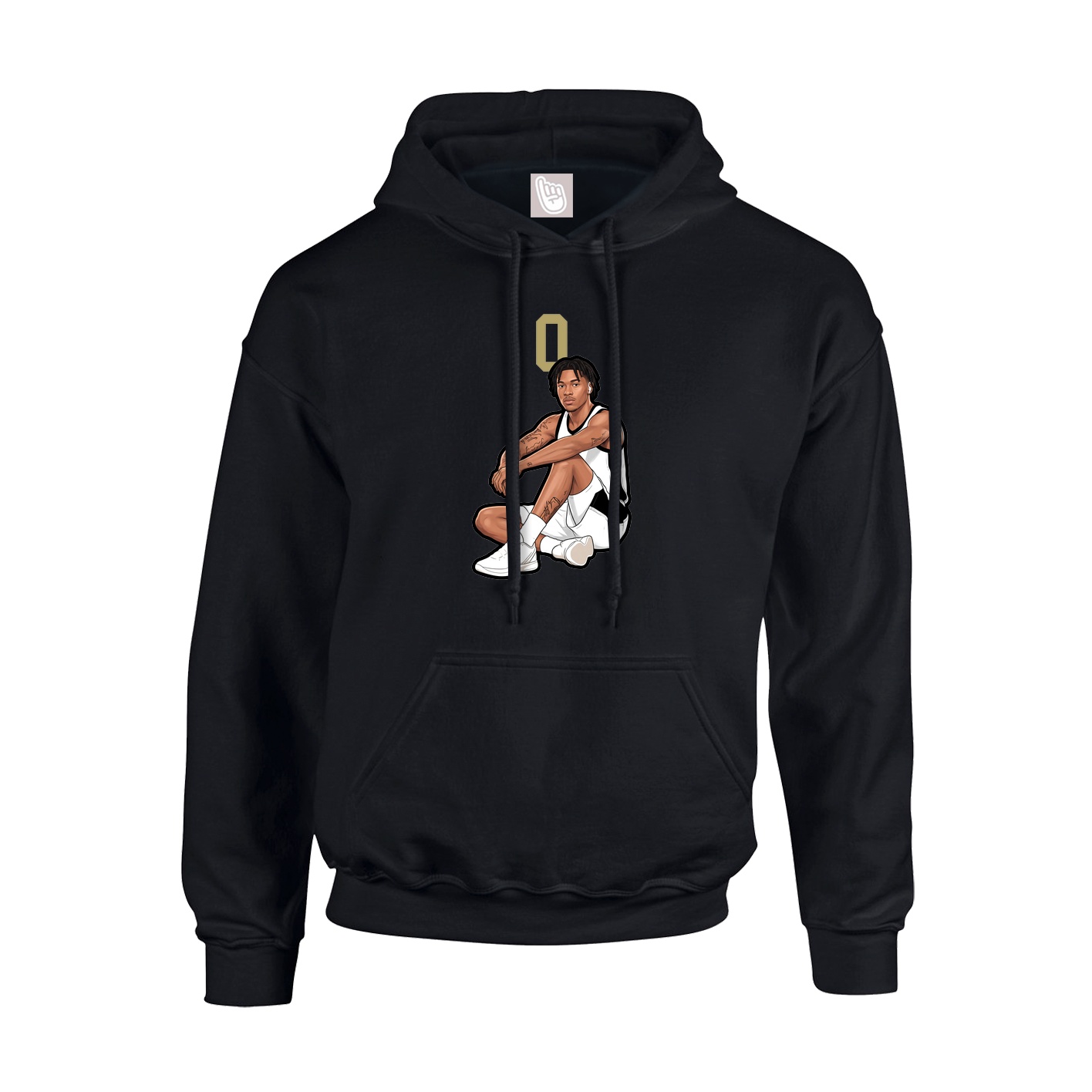 Youth Hoodie — Number Top in Black