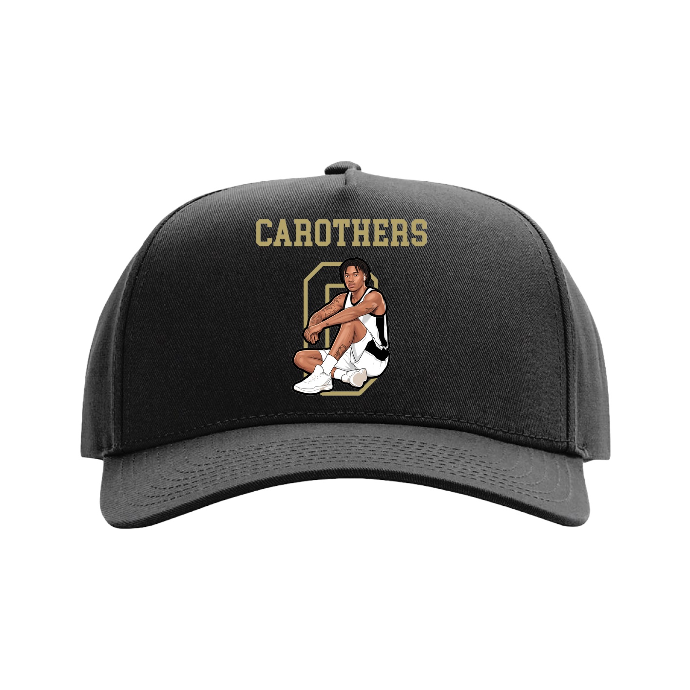 Full Fabric Five-Panel Champ Cap — Shirsey in Black