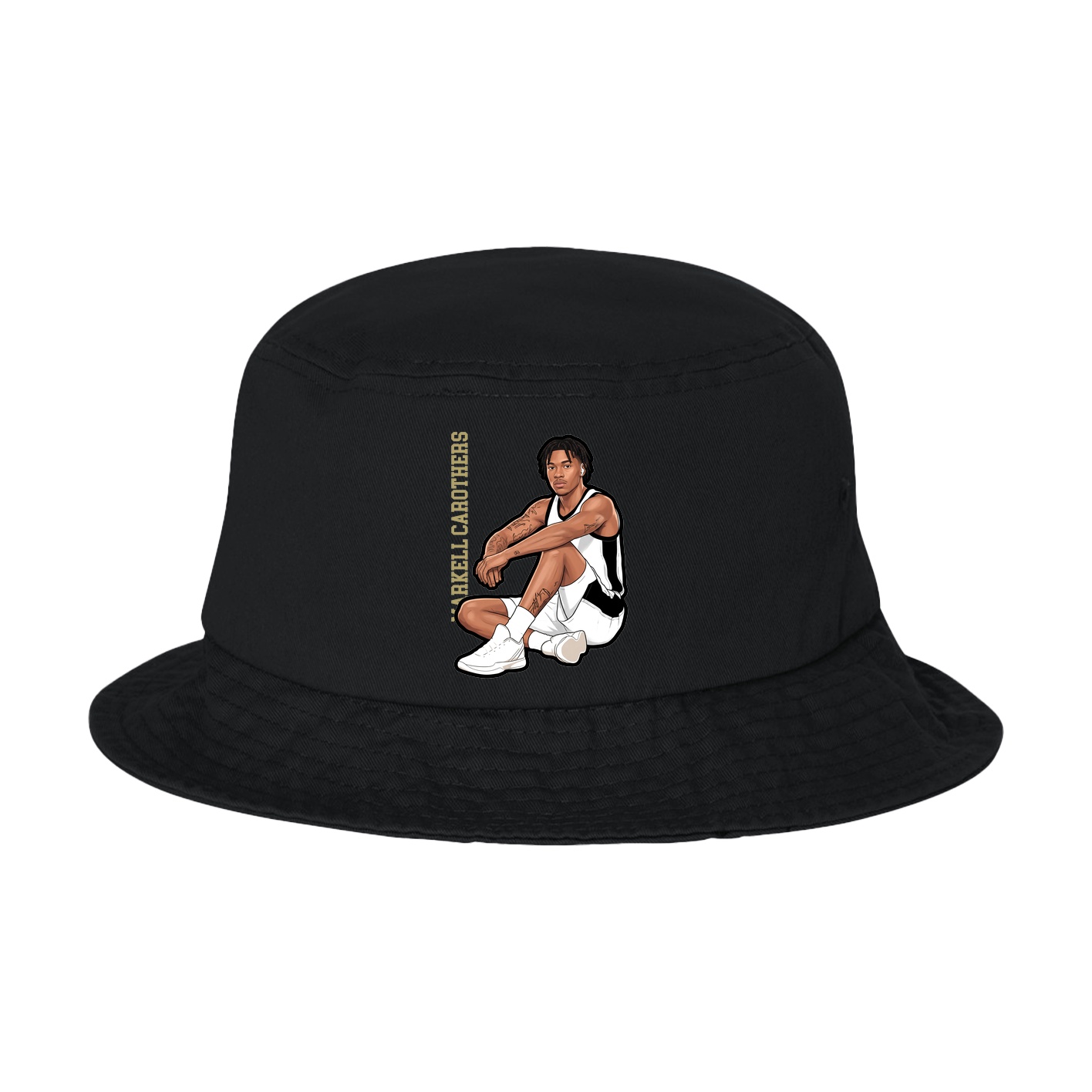 Bucket Cap — Name Vertical in Black