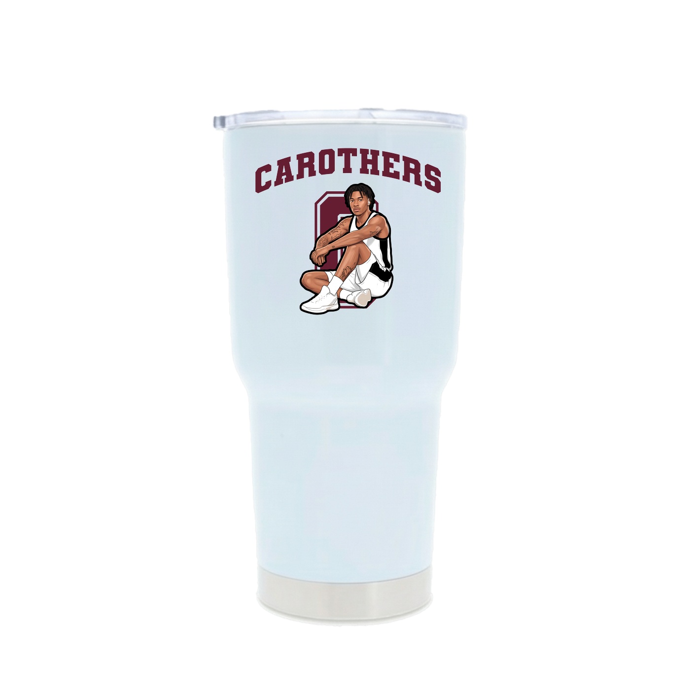 30oz Stainless Steel Tumbler — Number in White