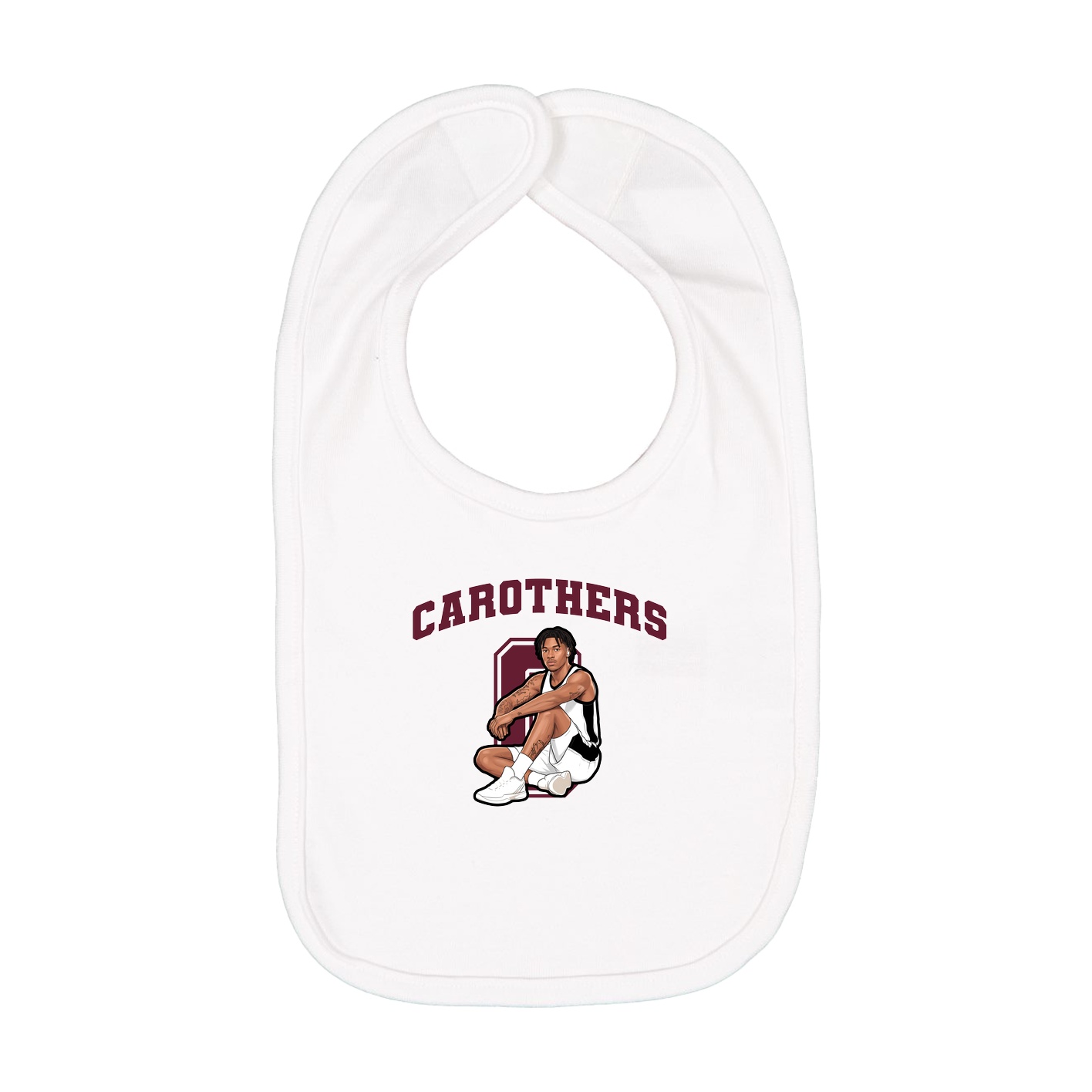 Infant Bib — Number in White