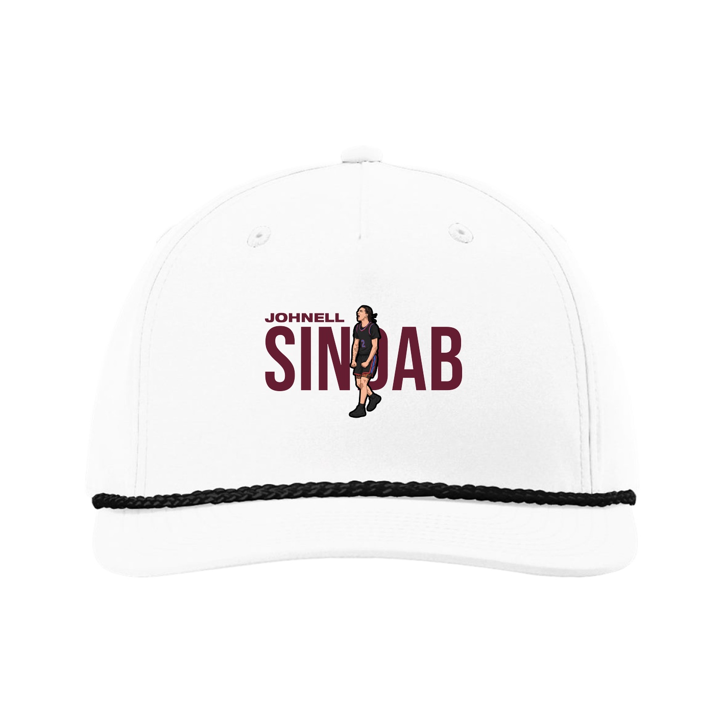 Five-Panel Classic Rope Cap — Player Name in White