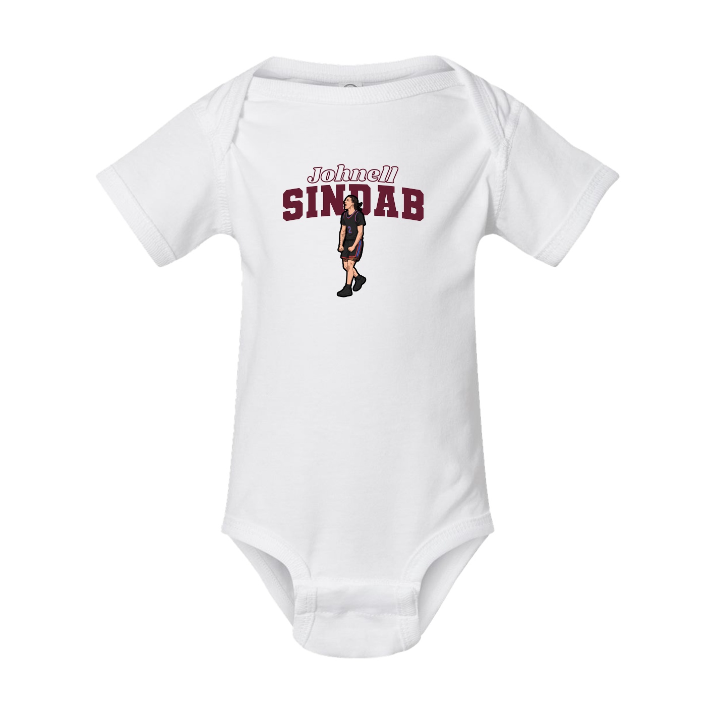 Baby Onesie — Name Arch in White