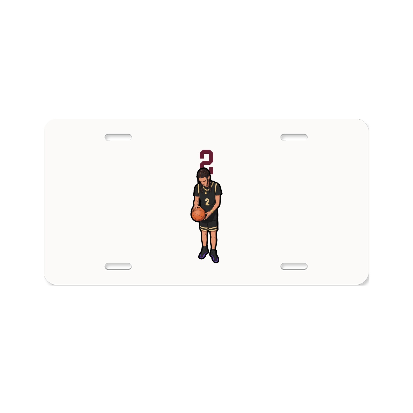 License Plate — Number Top in Classic