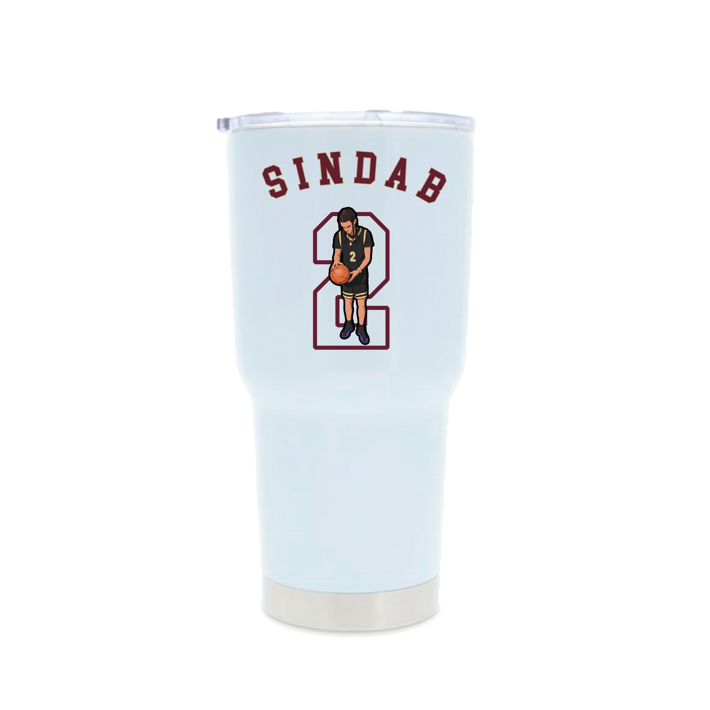 30oz Stainless Steel Tumbler — Shirsey Arch in White