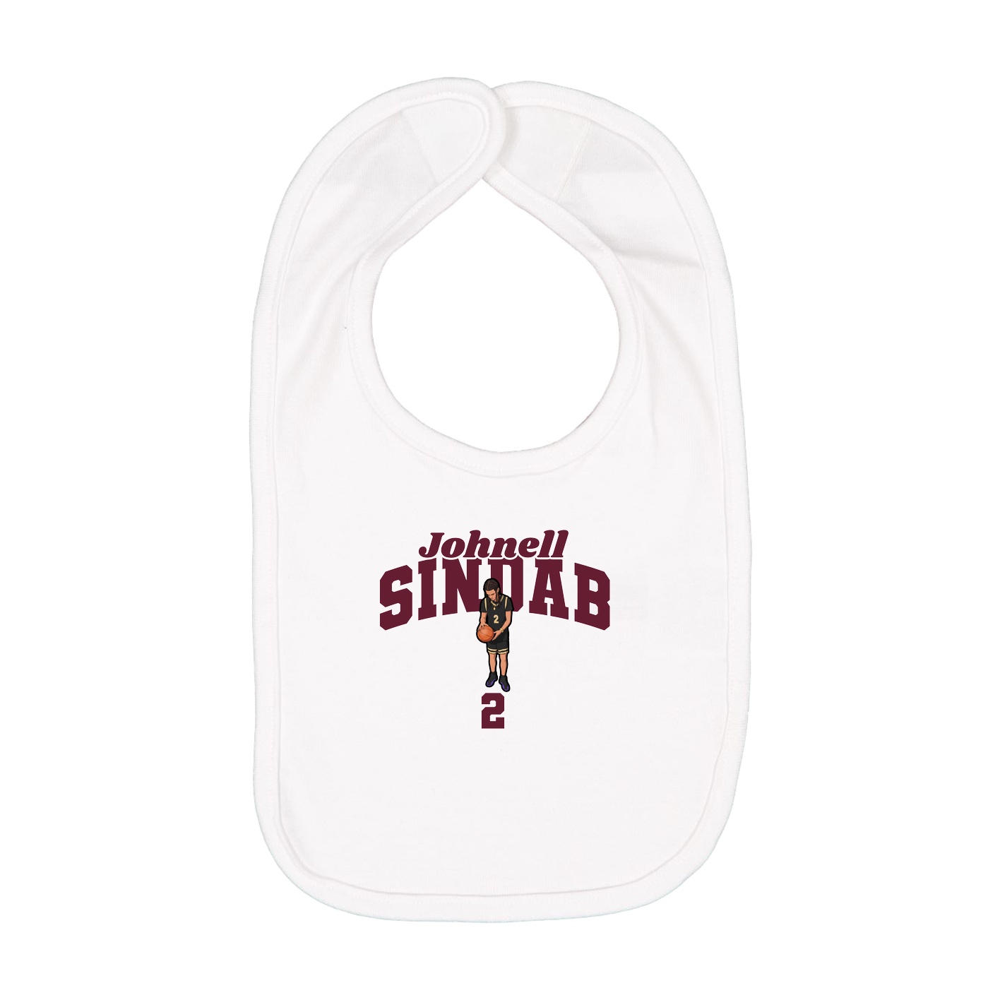 Infant Bib — Signature Arch in White
