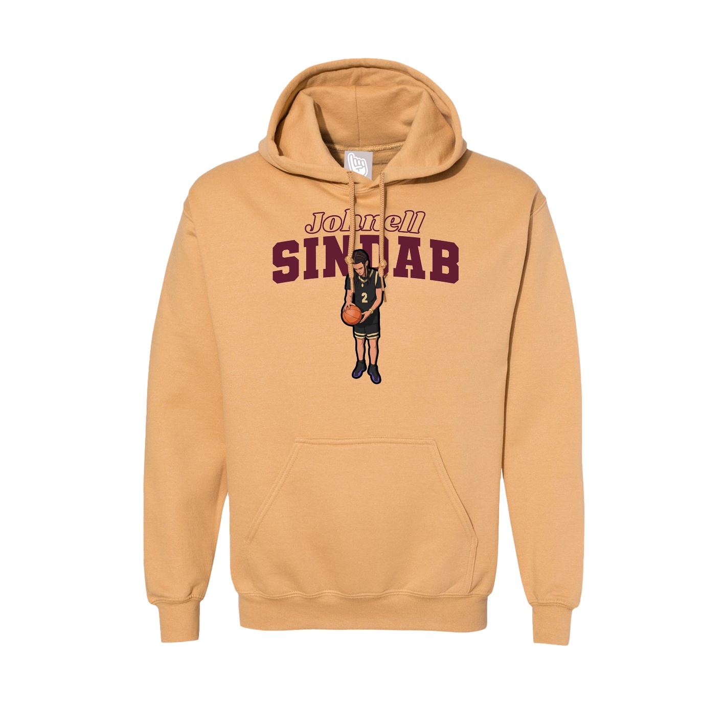 Hoodie — Name Arch in Vegas Gold