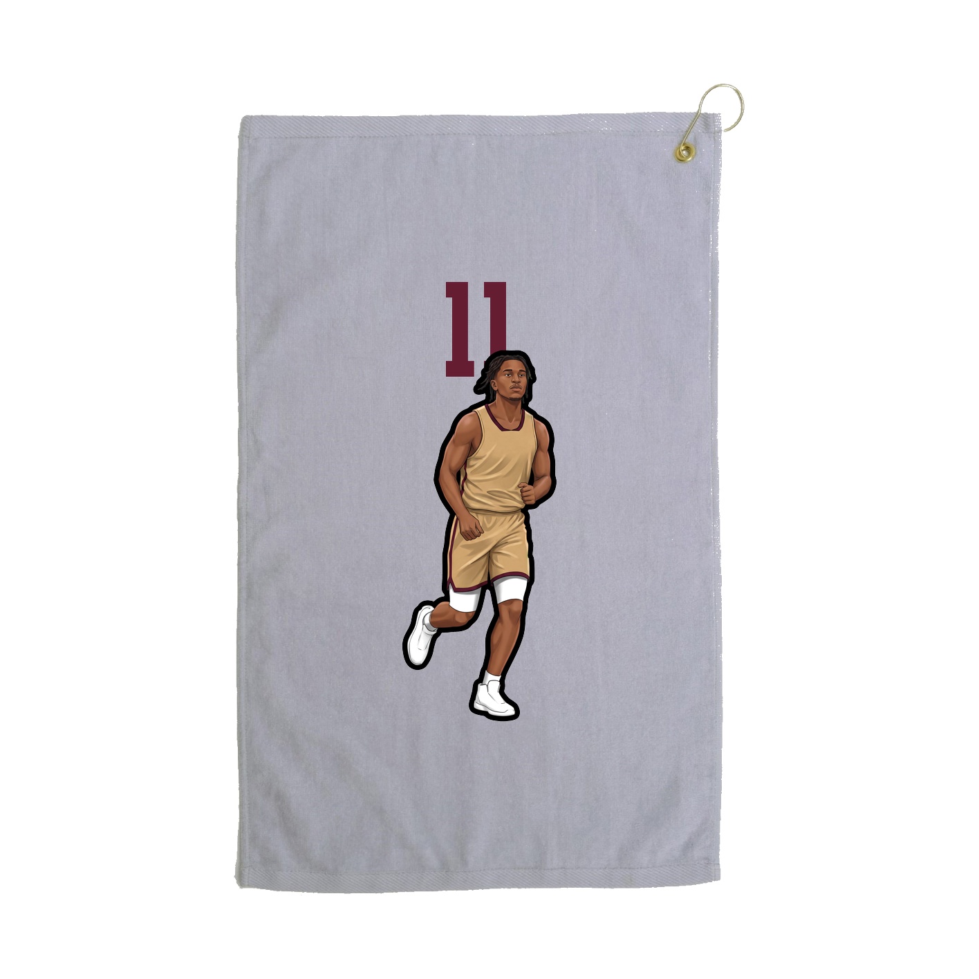 Golf Towel — Number Top in Grey