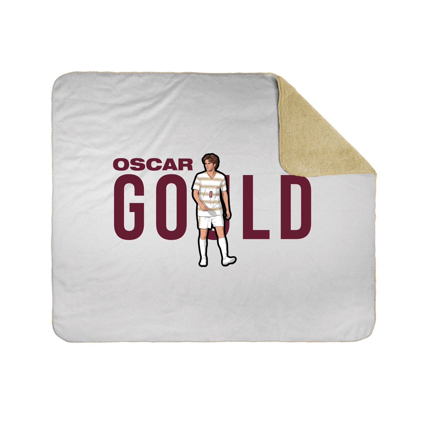 Throw Blanket — Player Name in White