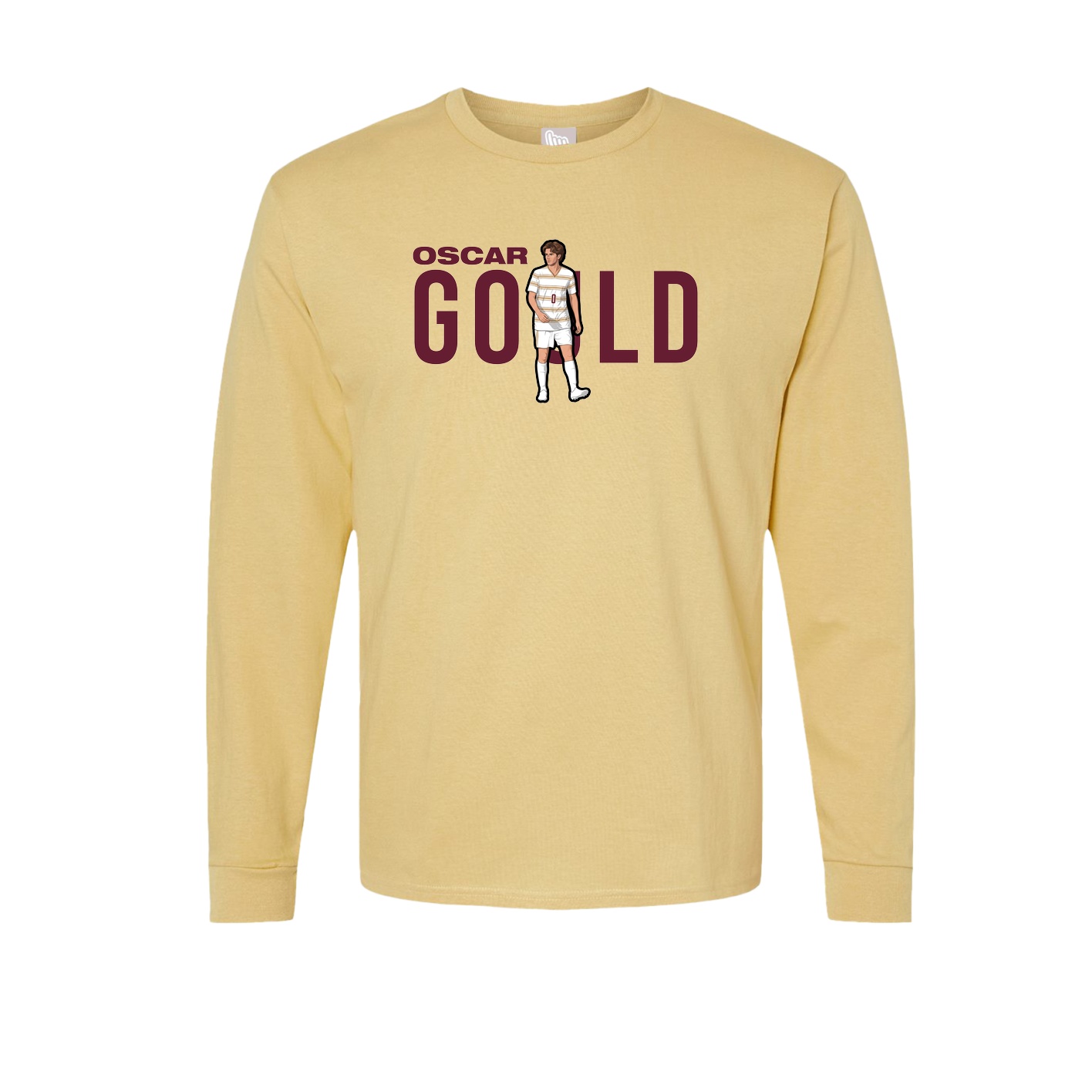 Long Sleeve Tee — Player Name in Vegas Gold
