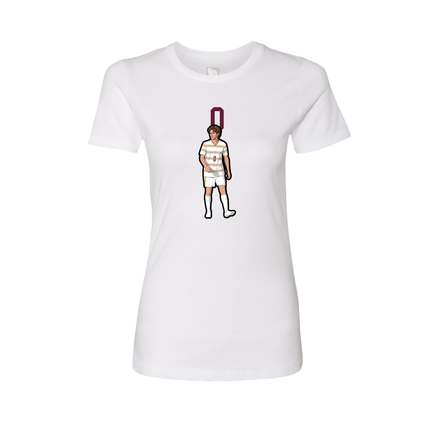 Fitted Women's Tee — Number Top in White