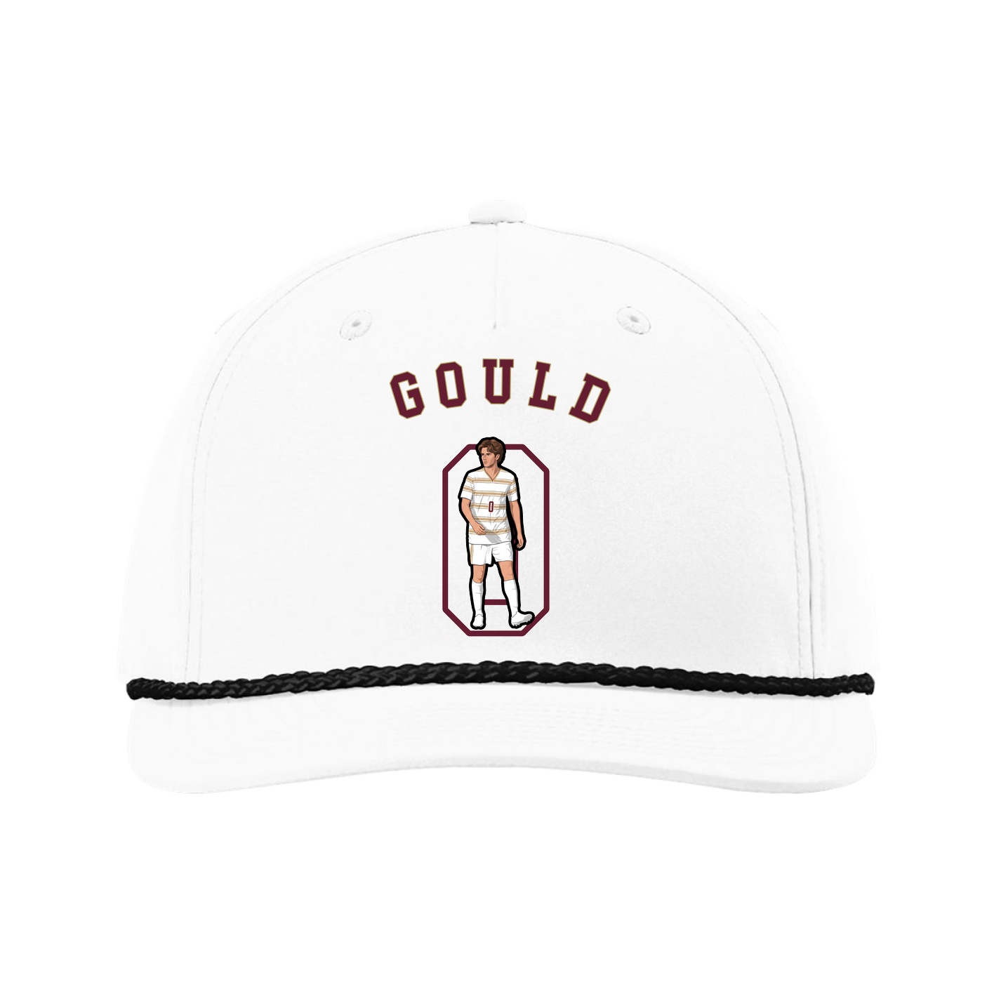 Five-Panel Classic Rope Cap — Shirsey Arch in White