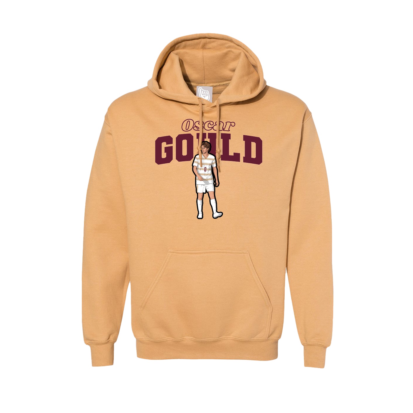 Hoodie — Name Arch in Vegas Gold