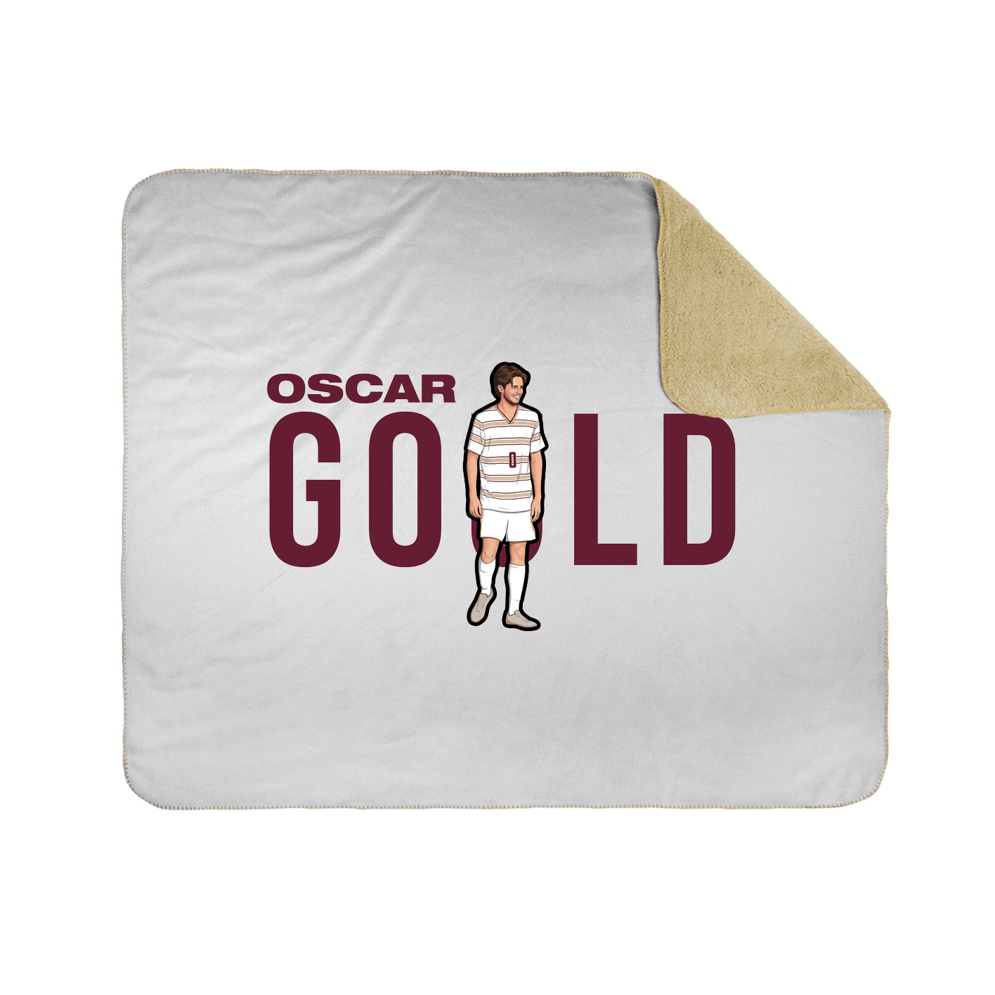 Throw Blanket — Player Name in White
