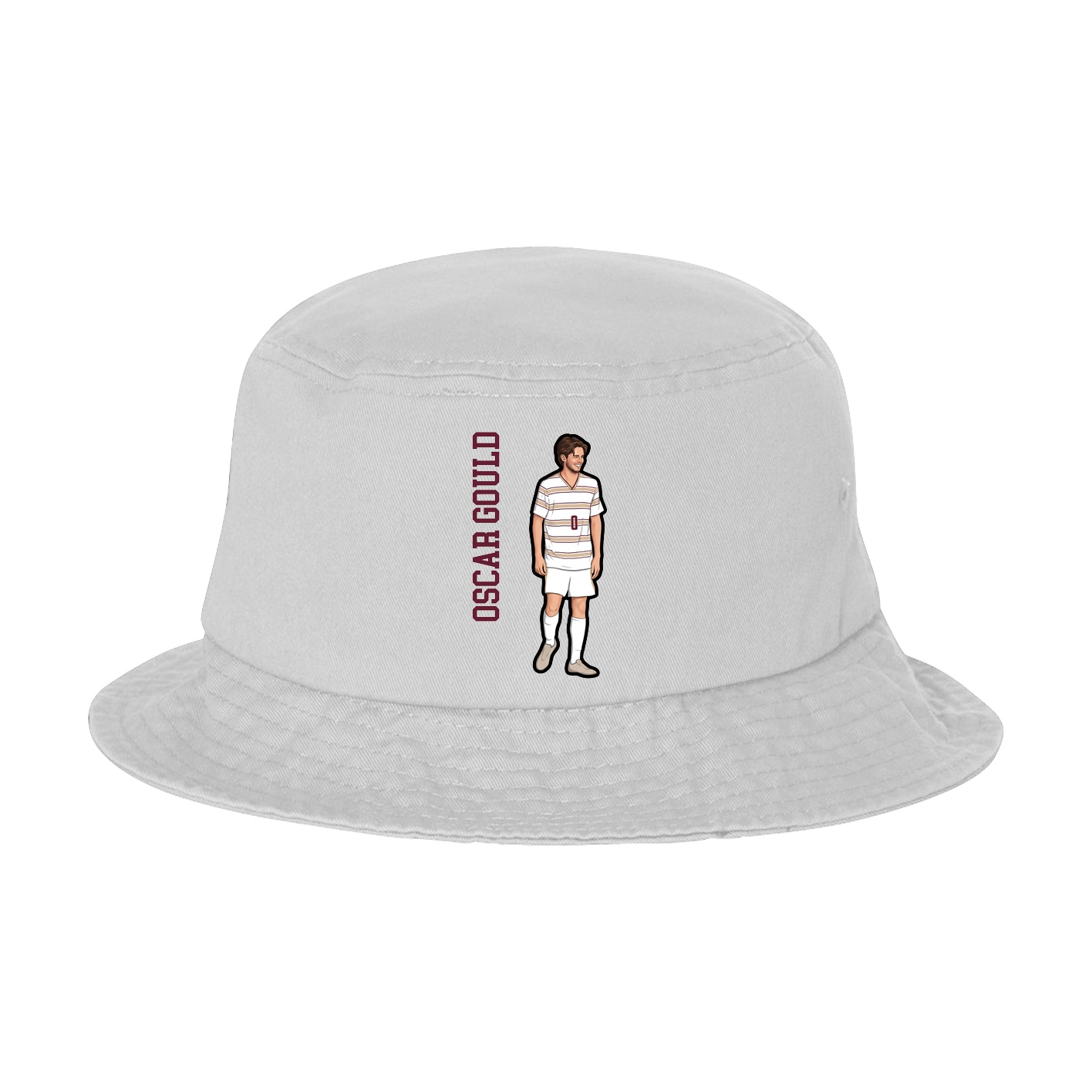 Bucket Cap — Name Vertical in White