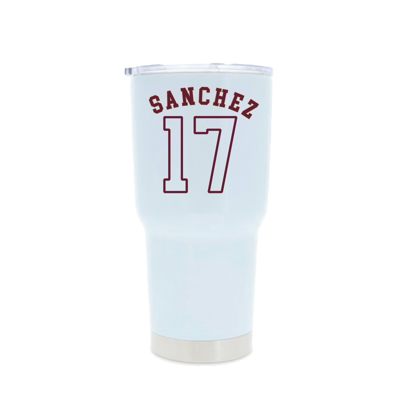 30oz Stainless Steel Tumbler — Shirsey Arch in White