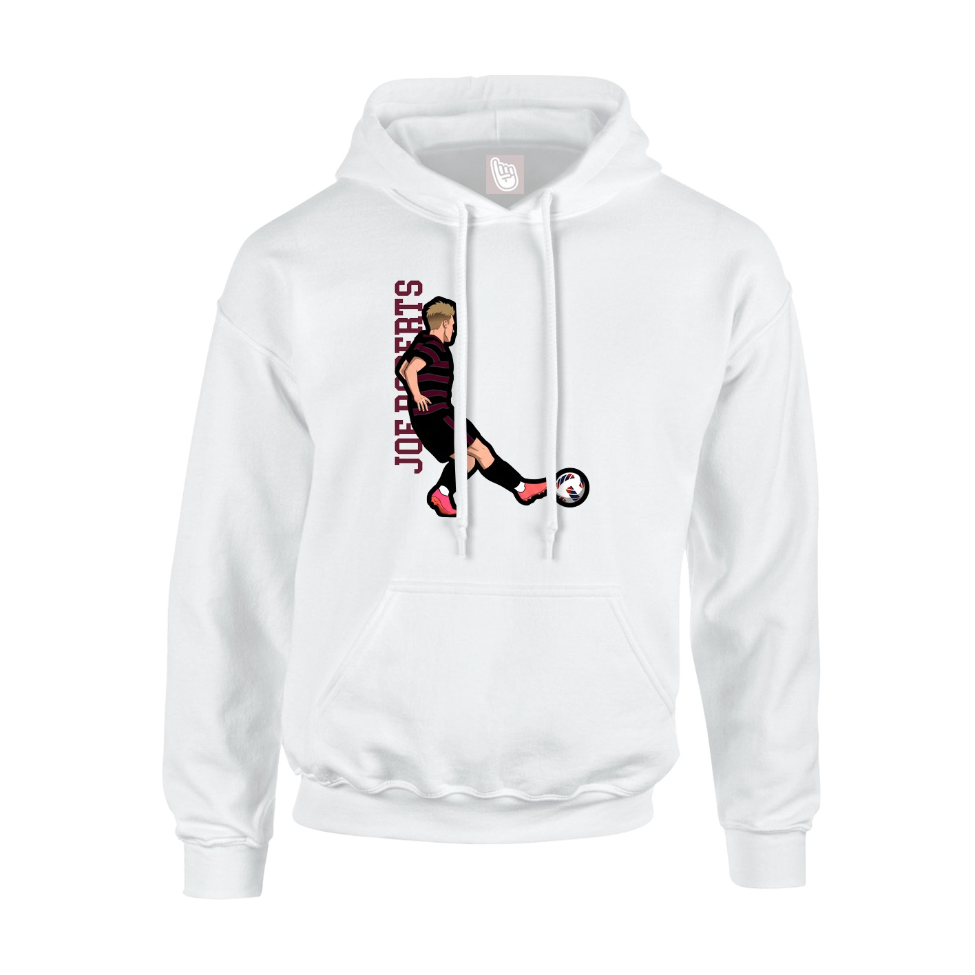 Youth Hoodie — Name Vertical in White