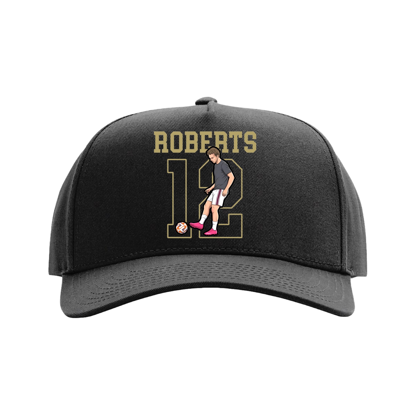 Full Fabric Five-Panel Champ Cap — Shirsey in Black