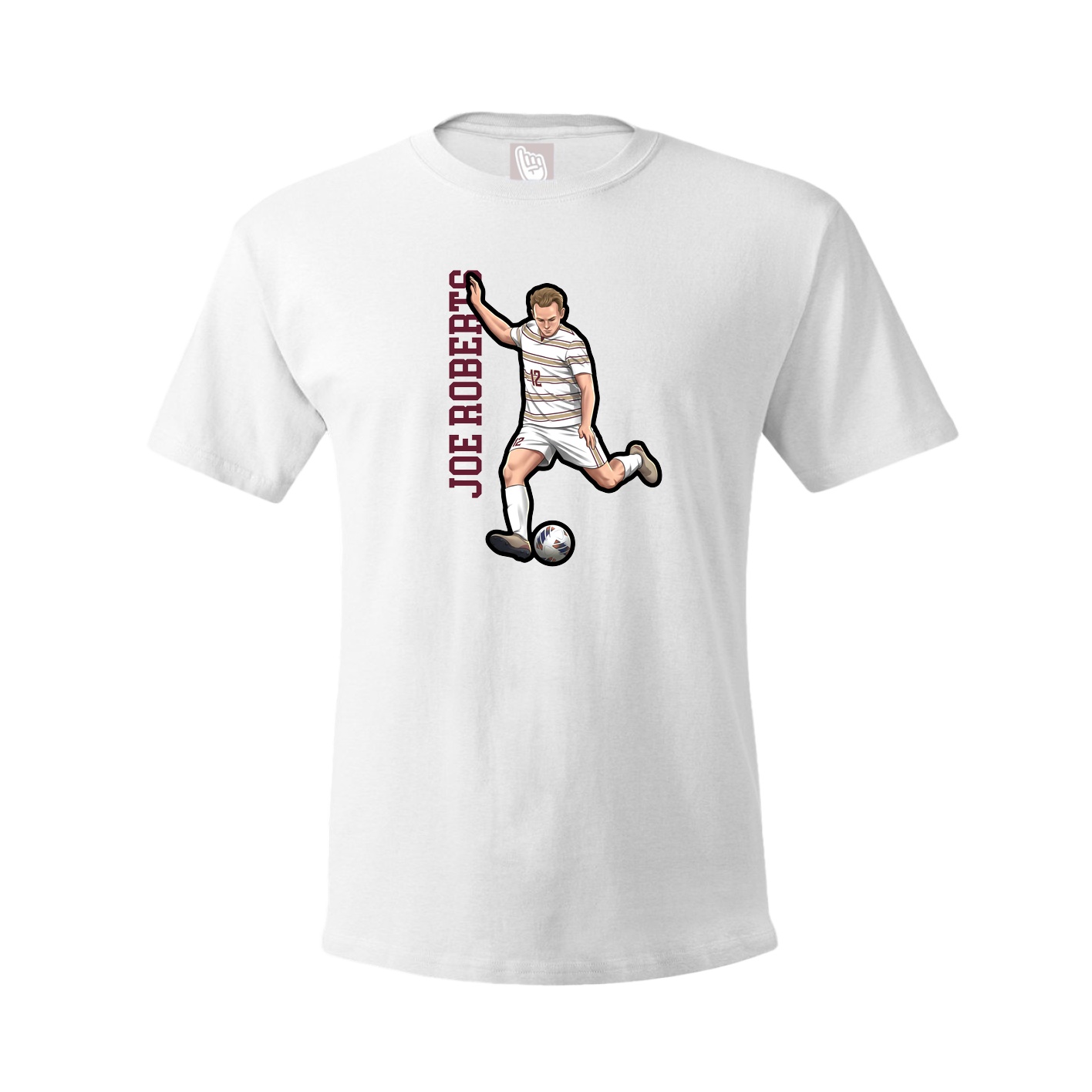 Youth Tee — Name Vertical in White