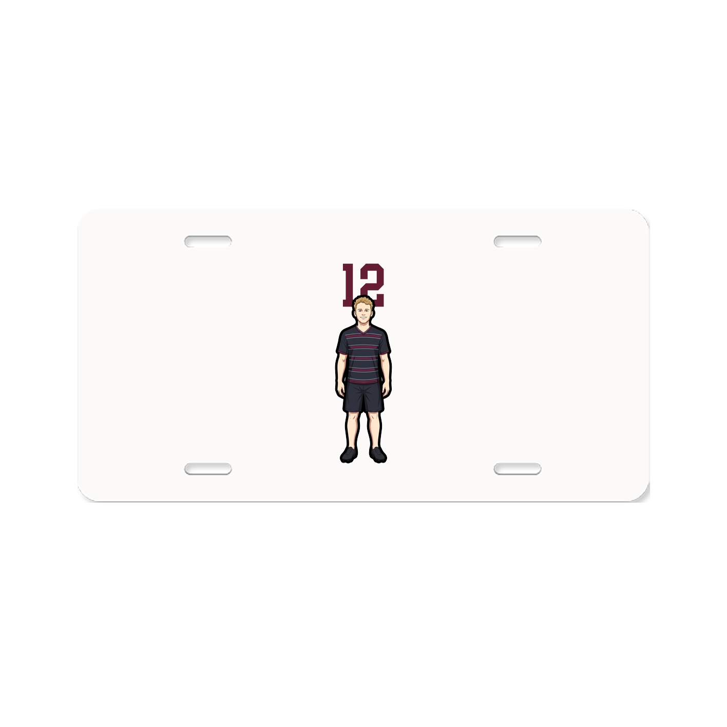 License Plate — Number Top in Classic