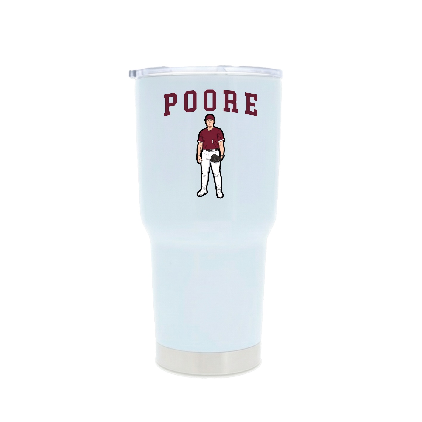 30oz Stainless Steel Tumbler — Shirsey in White